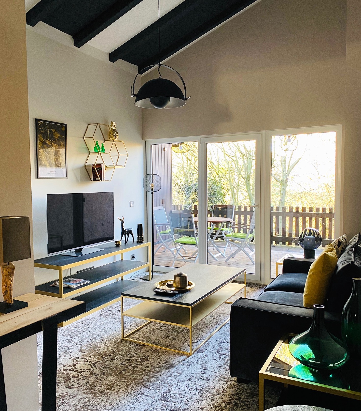 Ferienwohnung Grafenberg Wohnzimmer