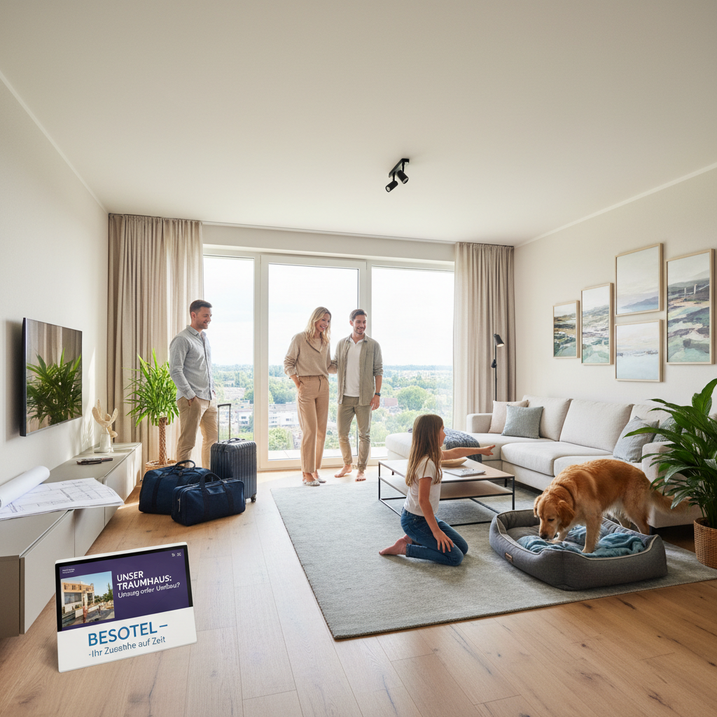 Temporäre Wohnung im Brandfall